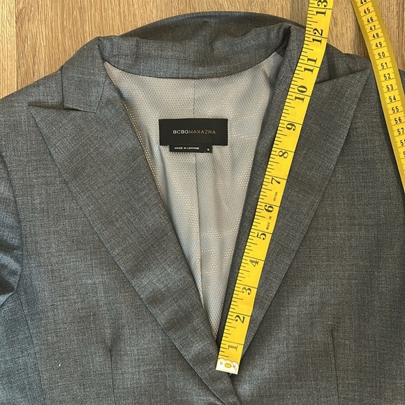 BCBG MAXAZRIA women’s grey double detail blazer size S - Picture 11 of 13